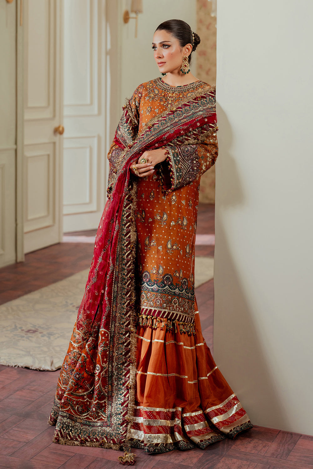 EMBROIDERED NET CH13-01 UNSTITCHED - Short