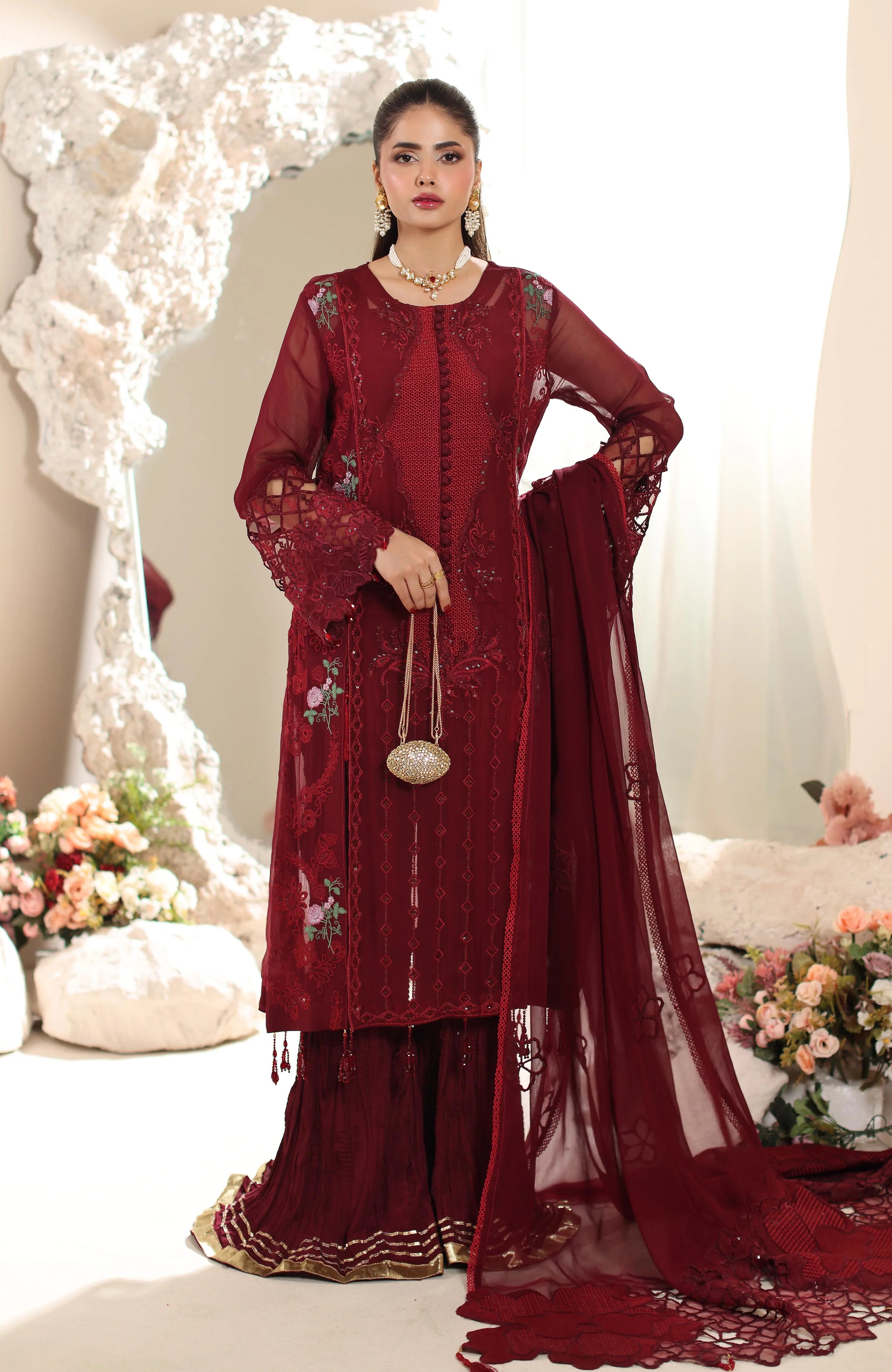 ELOR -3 Piece Unstitched Formal-AZF-25-01