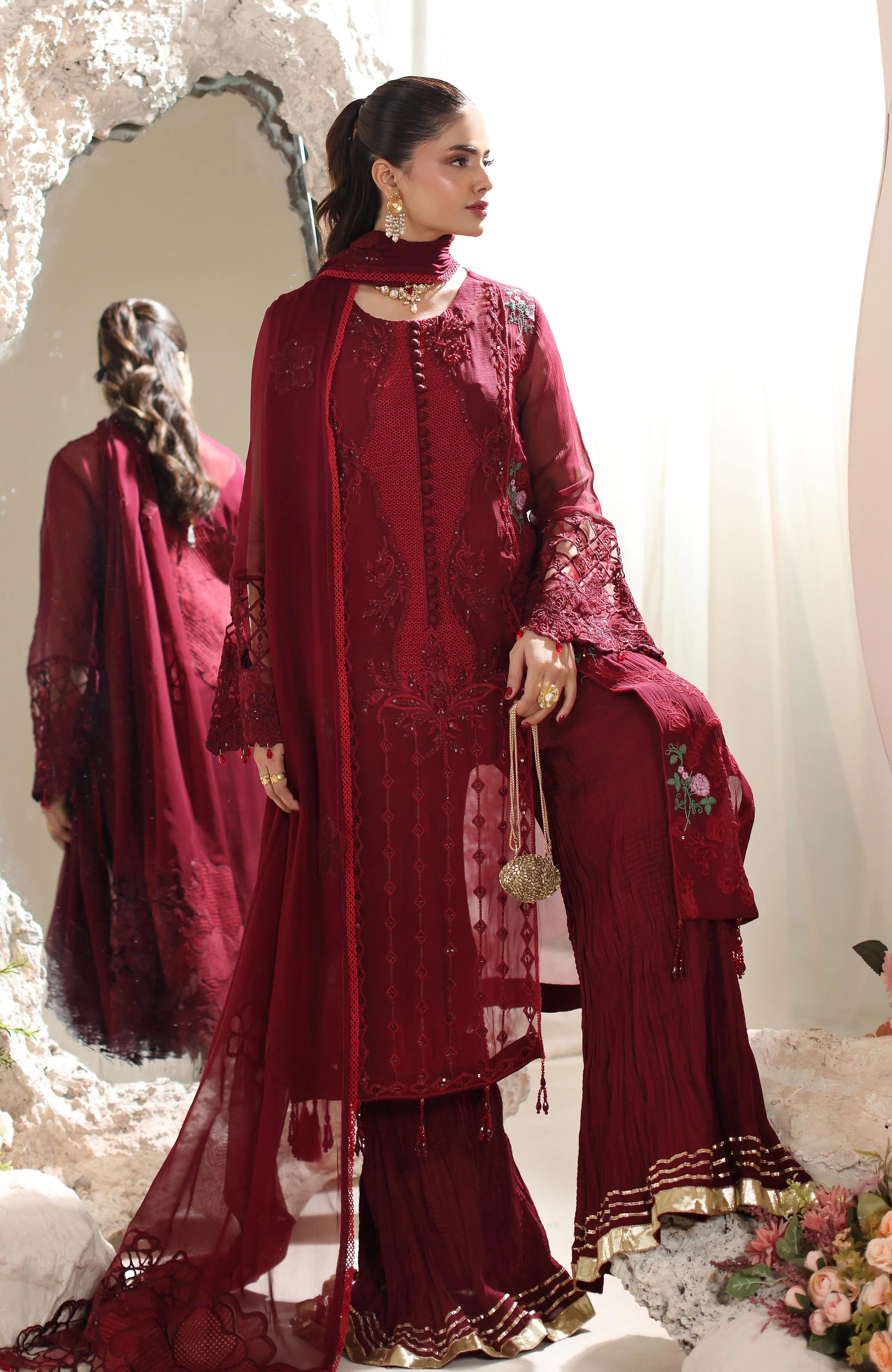 ELOR -3 Piece Unstitched Formal-AZF-25-01