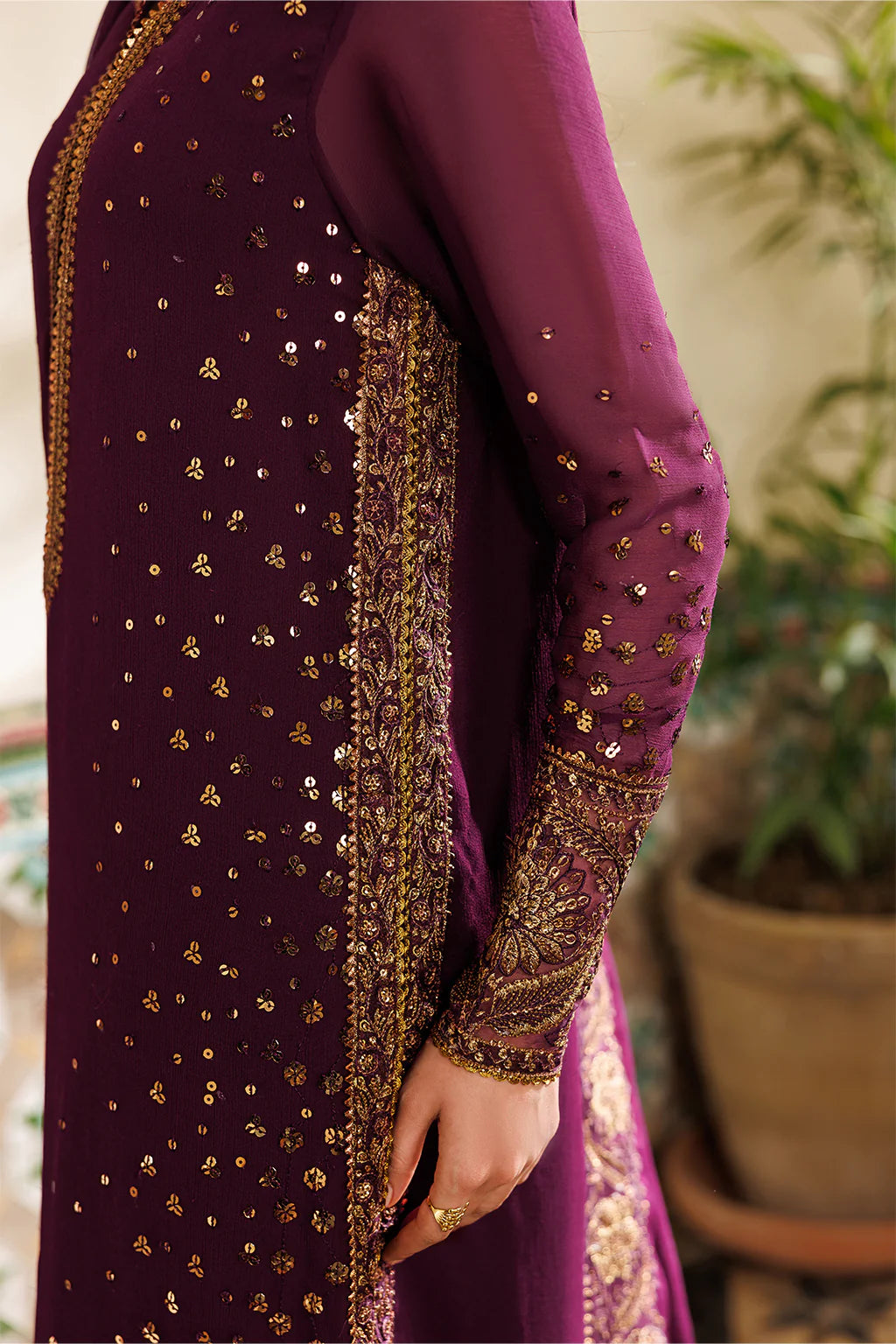 CC-95 EMBROIDERED CHIFFON