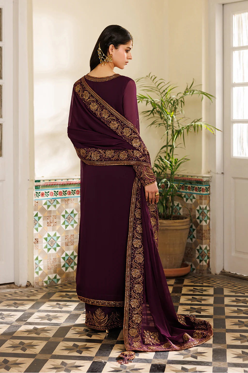 CC-95 EMBROIDERED CHIFFON