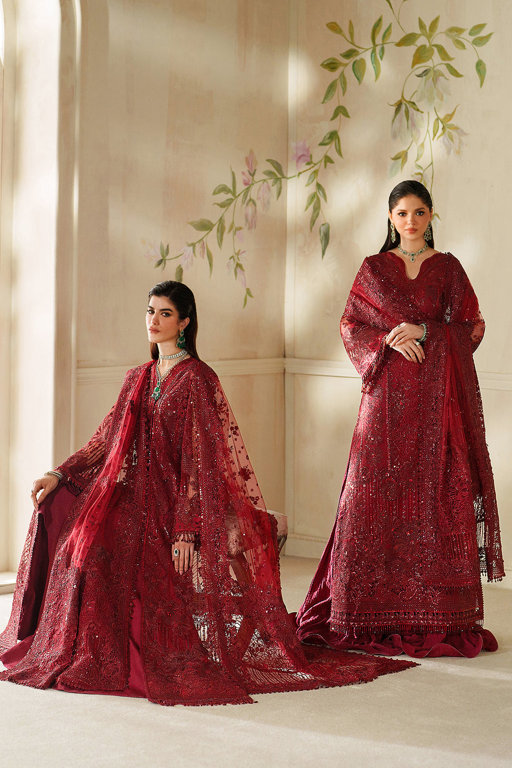 EMBROIDERED NET CH14-01 UNSTITCHED - Gown