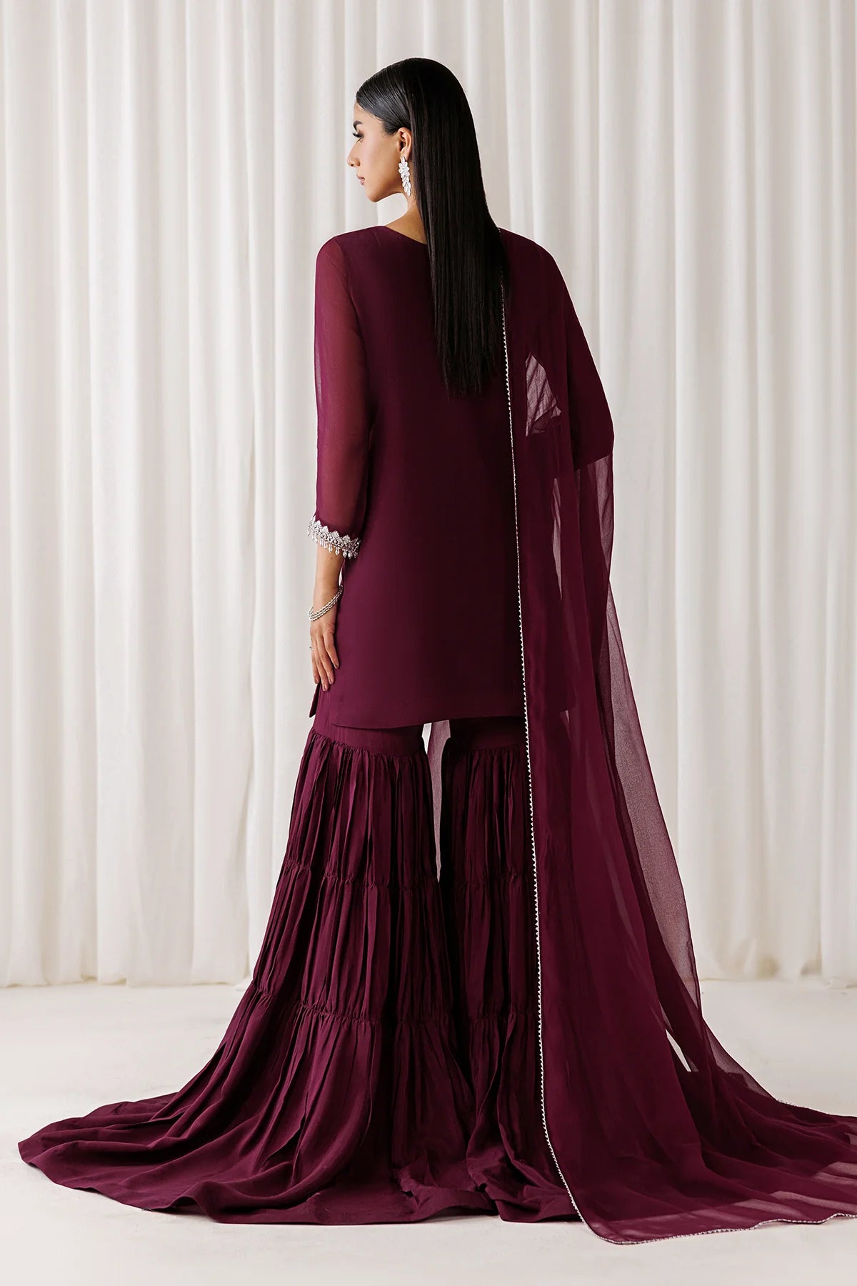 EMBROIDERED CHIFFON EN-1292