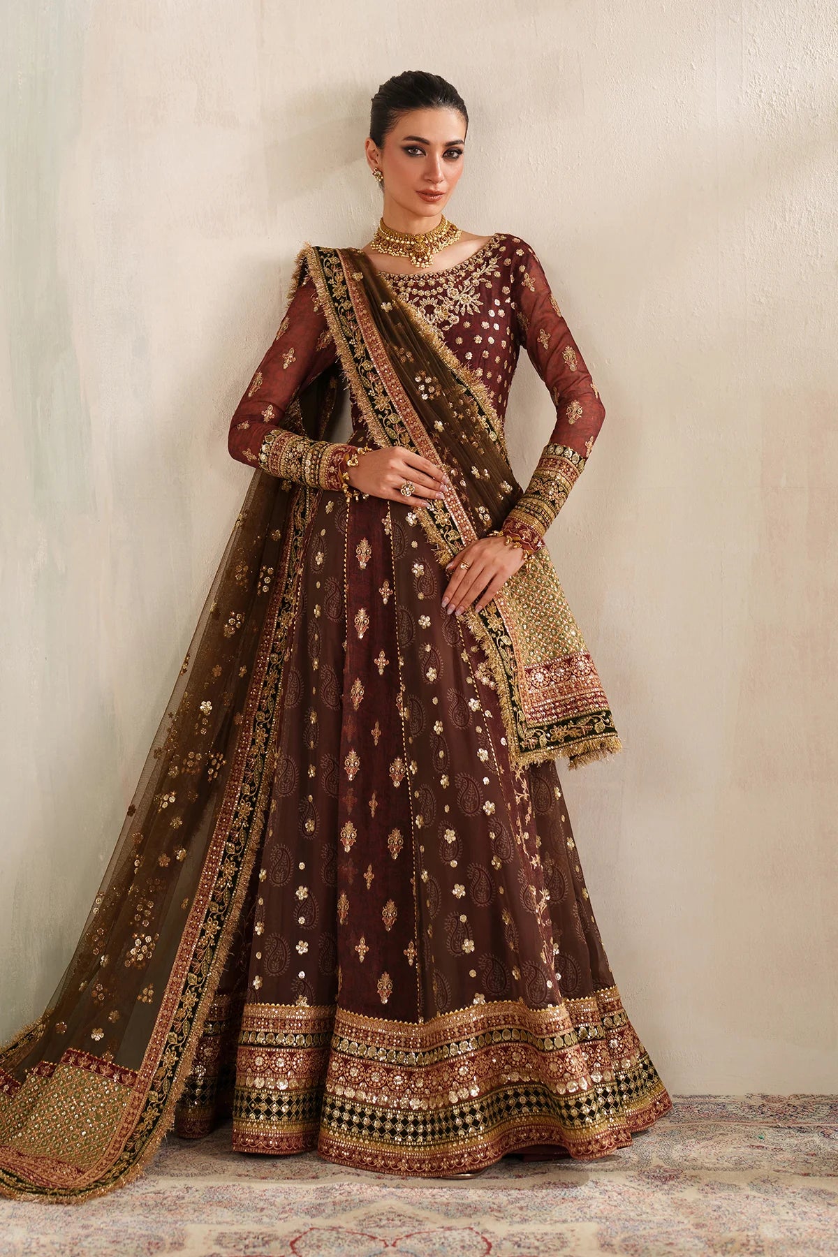 EMBROIDERED CHIFFON UF-4376