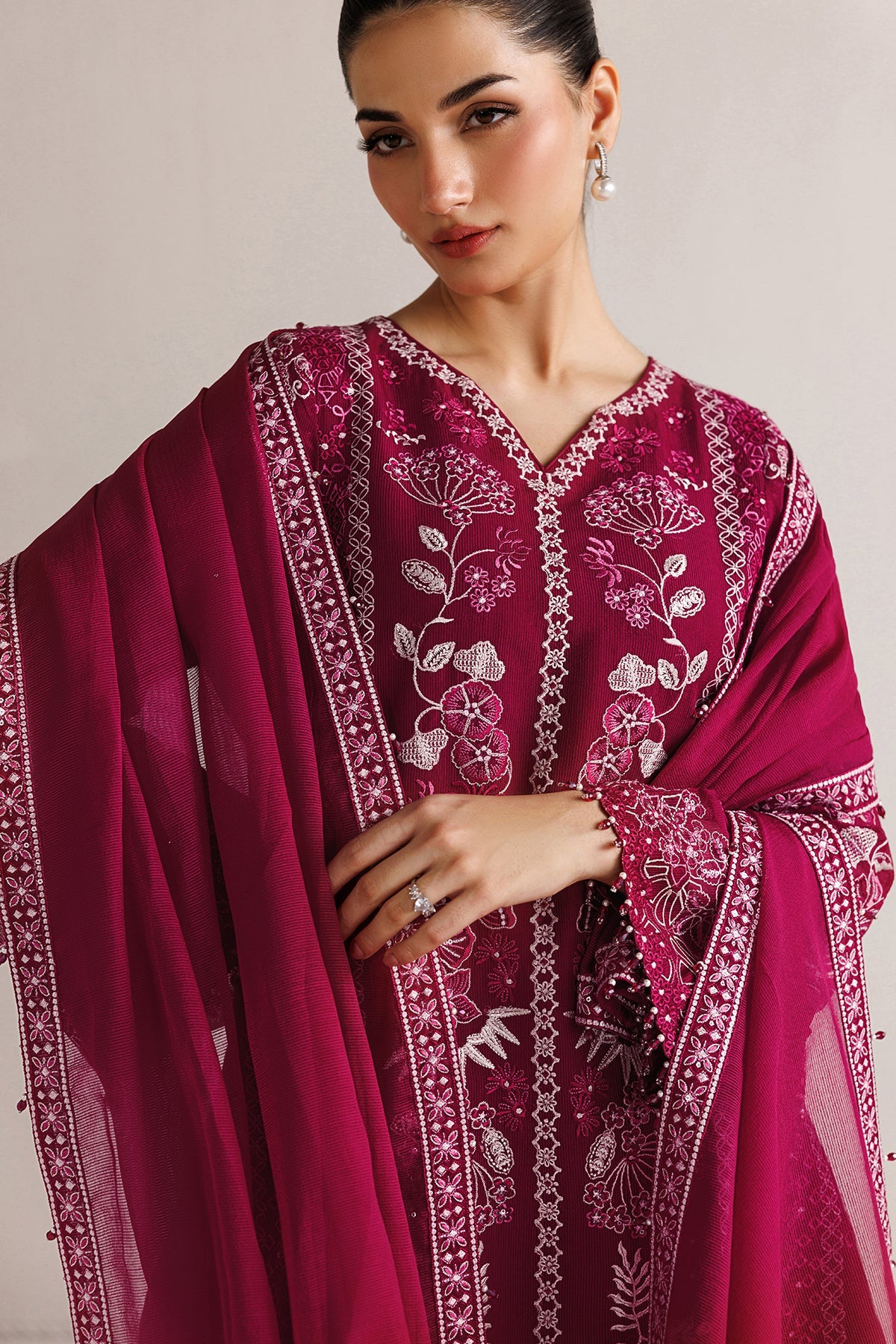 EMBROIDERED COTTON NET UF-4511