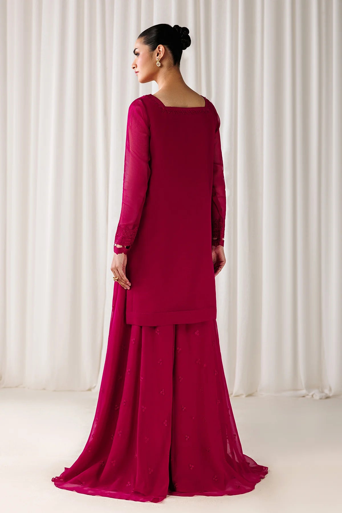 EMBROIDERED CHIFFON EN-1307