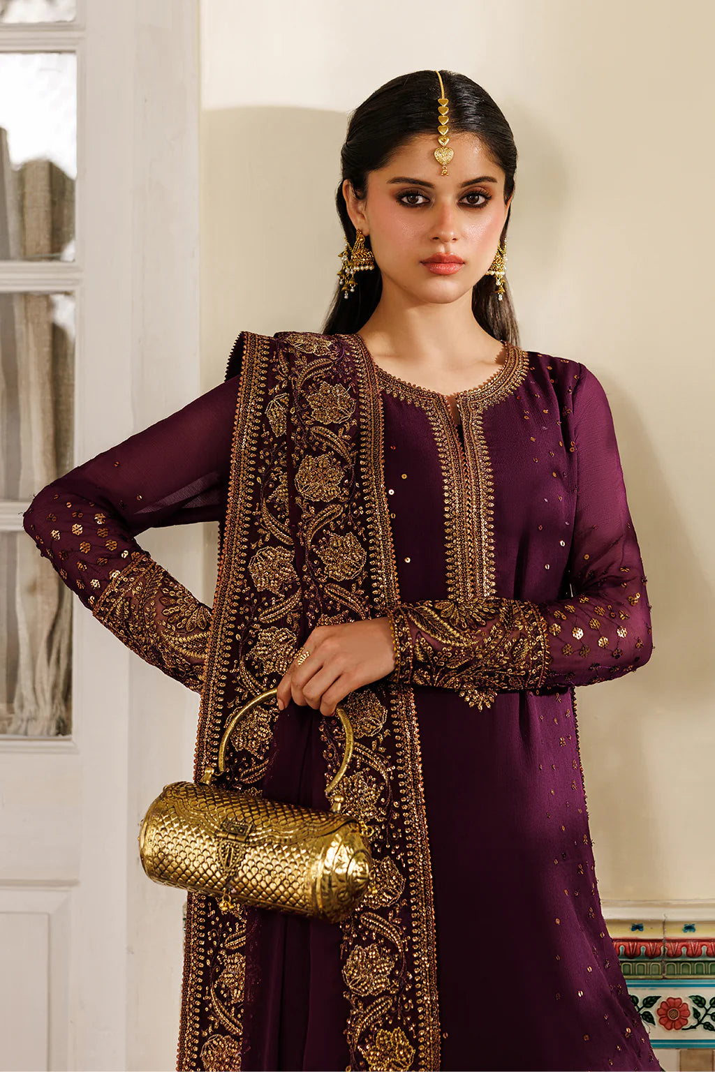 CC-95 EMBROIDERED CHIFFON