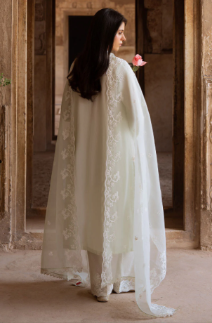 AQUA SERENITY-3PC EMBROIDERED LAWN SUIT