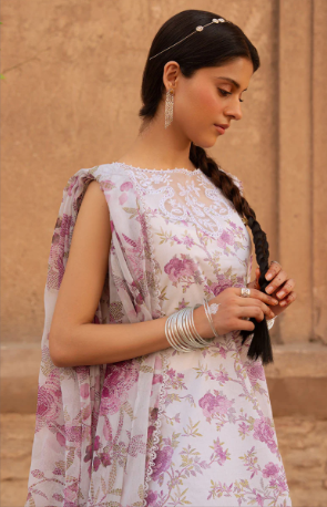 LILAC HINT-3PC PRINTED LAWN SUIT