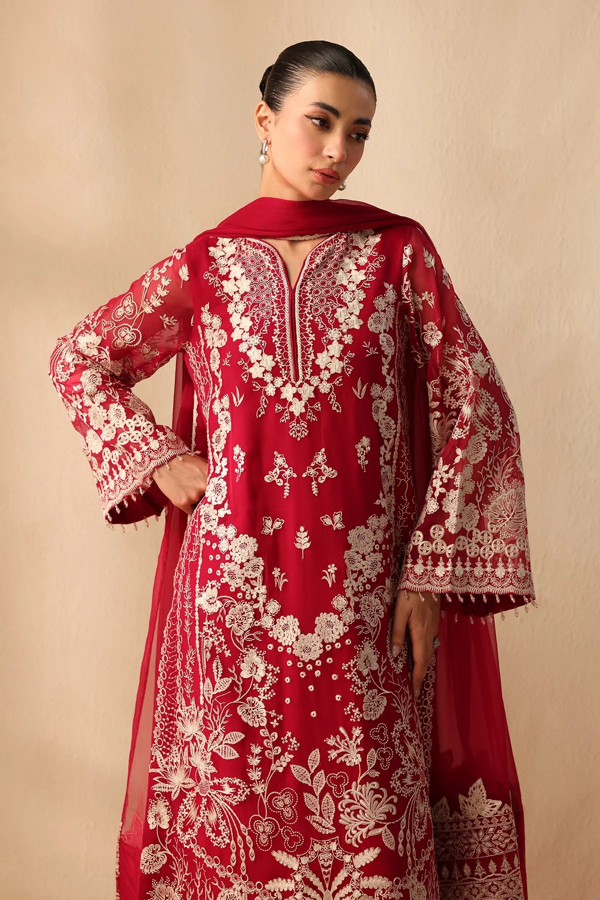 EMBROIDERED CHIFFON UF-4491