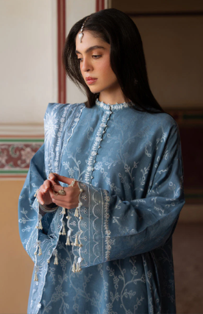 SILVER MIST-3PC JACQUARD SUIT