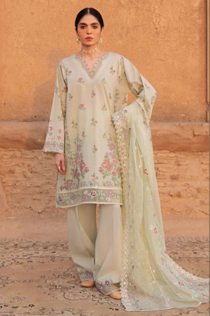 CITRINE AURA-3PC PRINTED LAWN SUIT