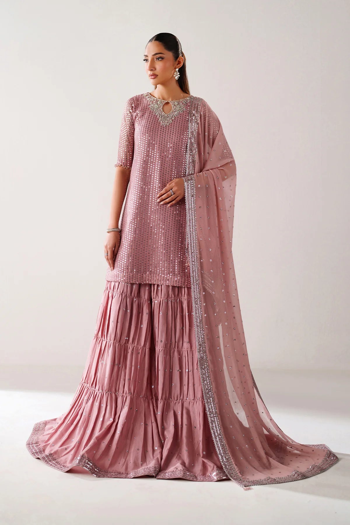 EMBROIDERED CHIFFON UF-4388