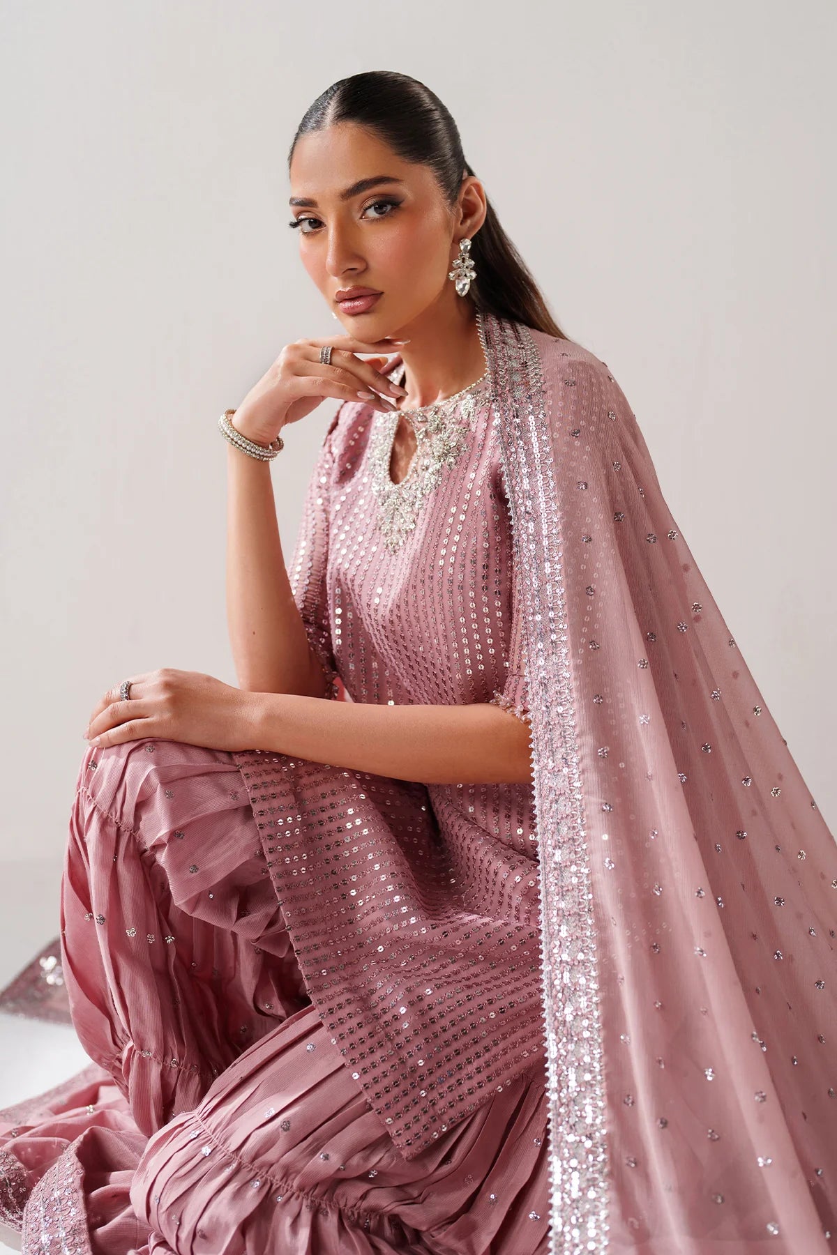EMBROIDERED CHIFFON UF-4388