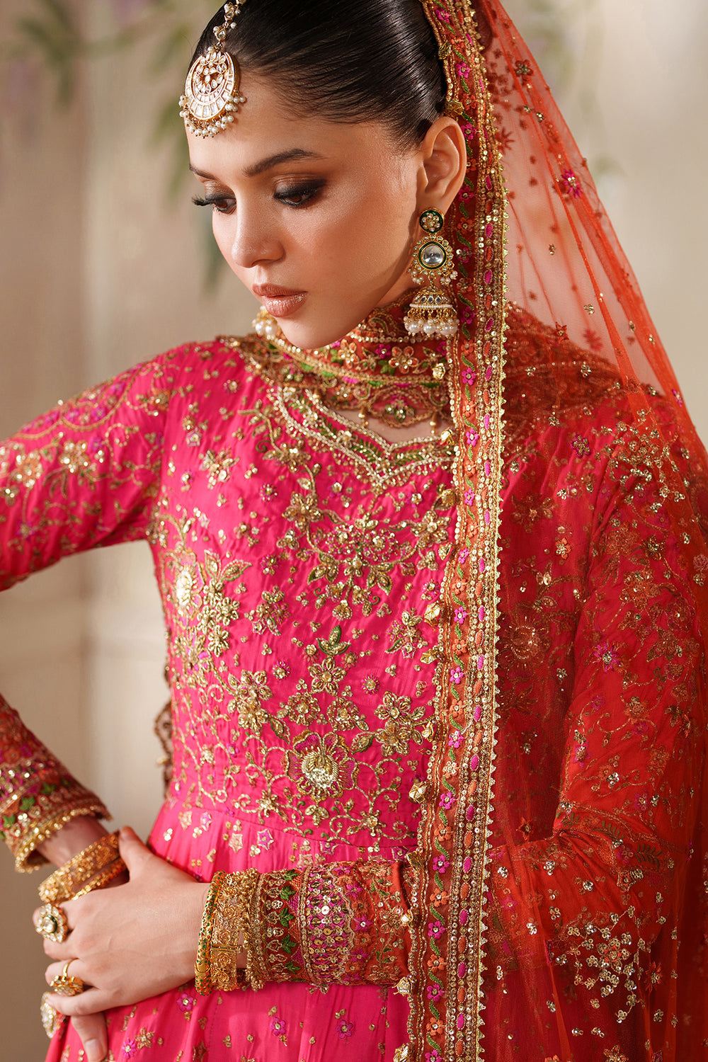 EMBROIDERED SILK CH14-03 UNSTITCHED - Frock