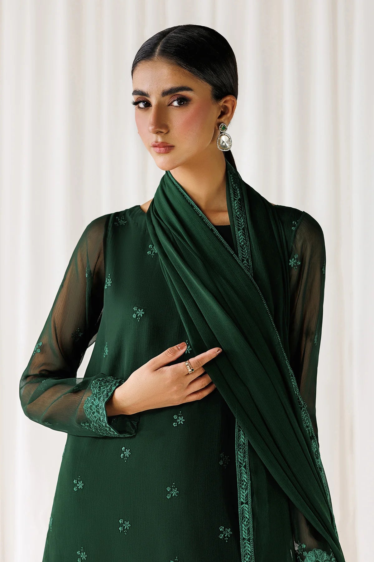 EMBROIDERED CHIFFON EN-1311