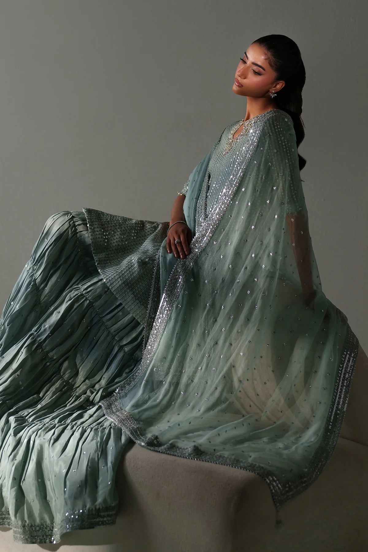 EMBROIDERED CHIFFON UF-4389