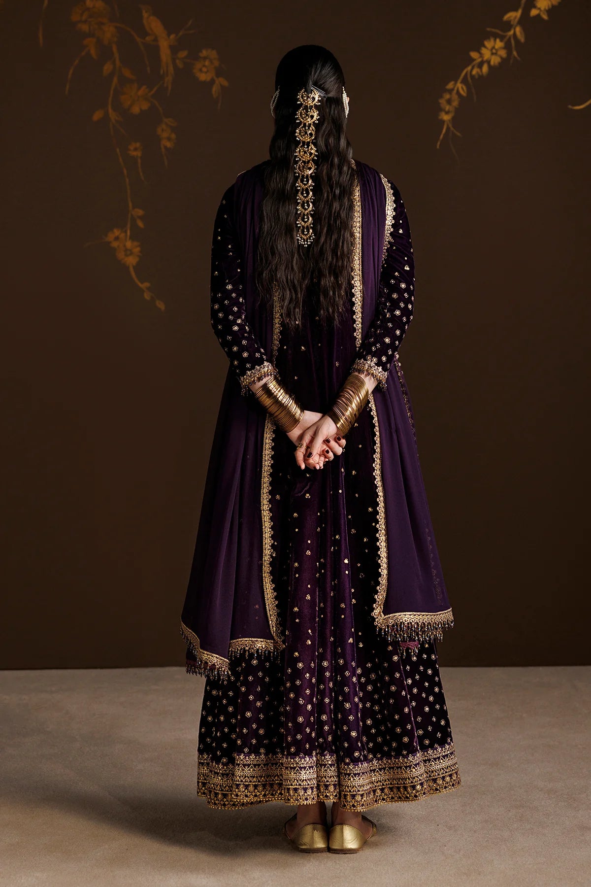 EMBROIDERED VELVET UF-4628