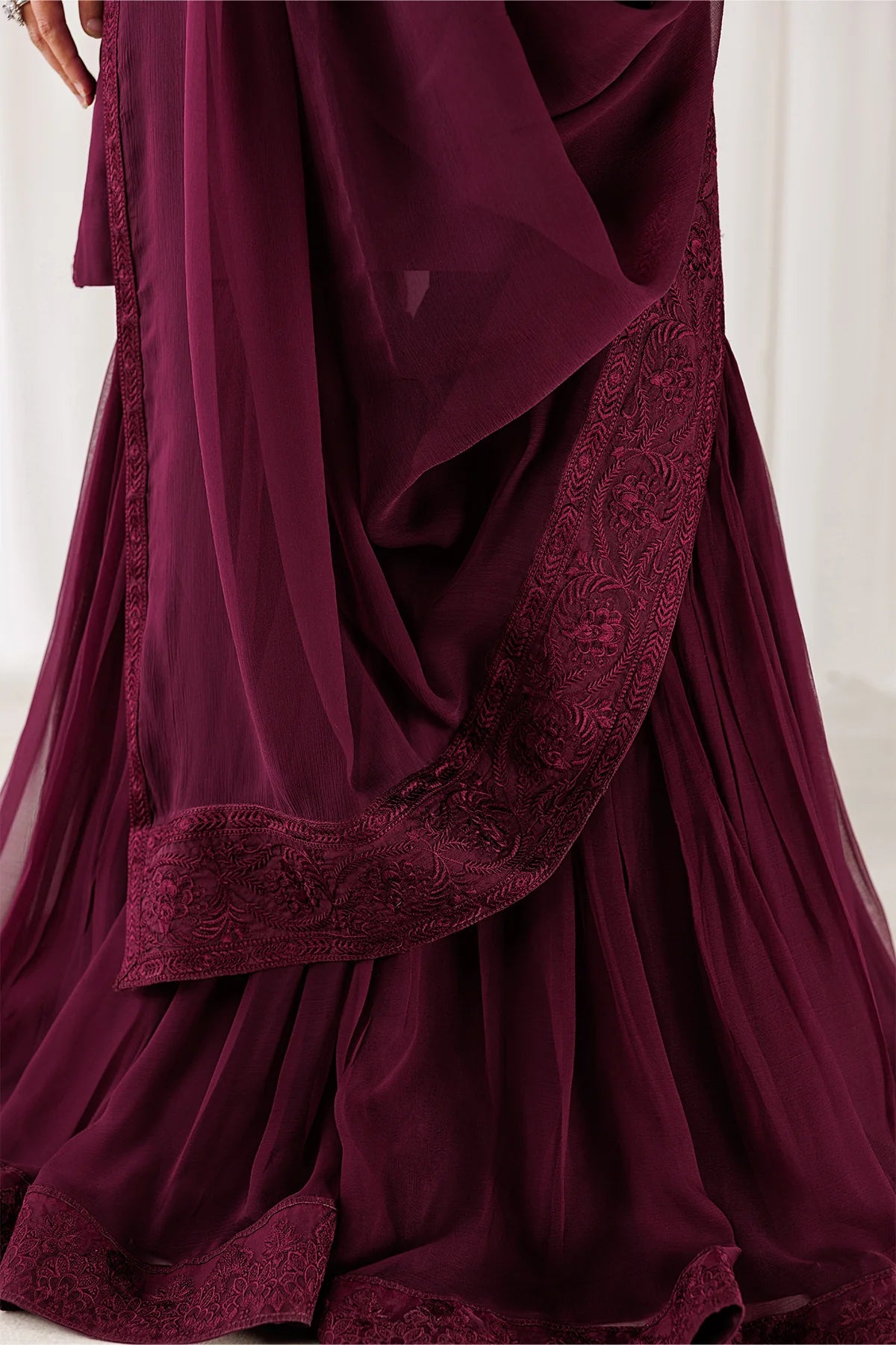 EMBROIDERED CHIFFON EN-1312