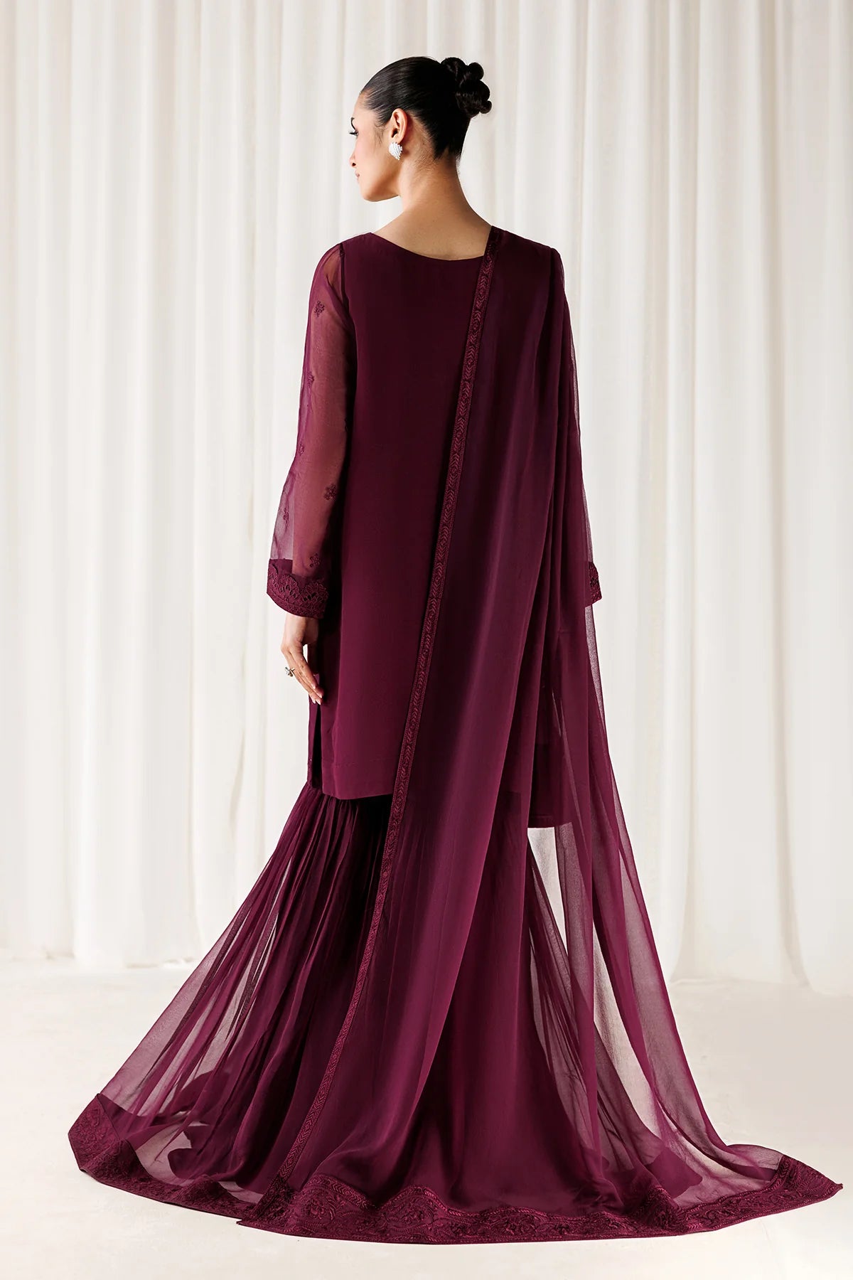 EMBROIDERED CHIFFON EN-1312