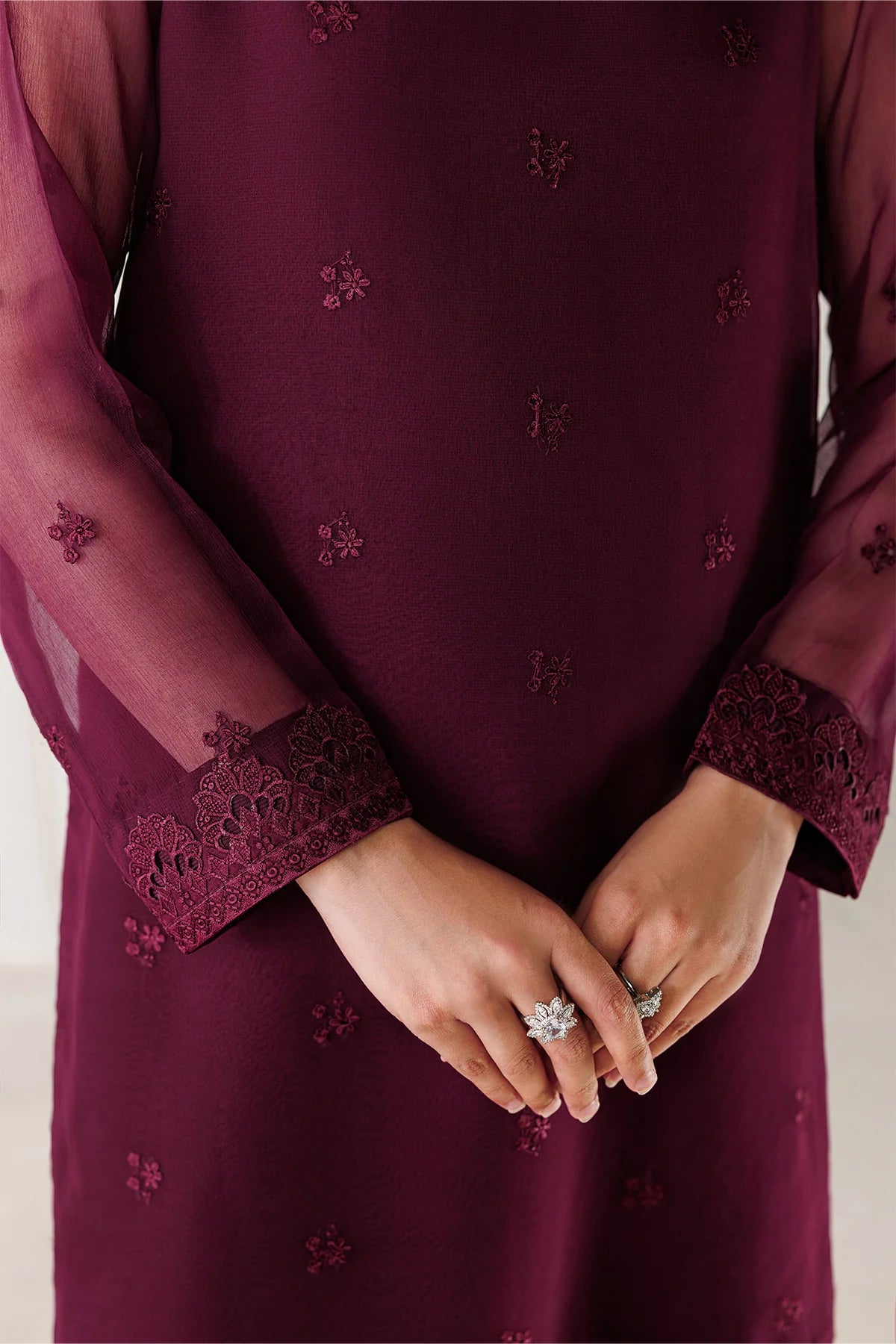 EMBROIDERED CHIFFON EN-1312