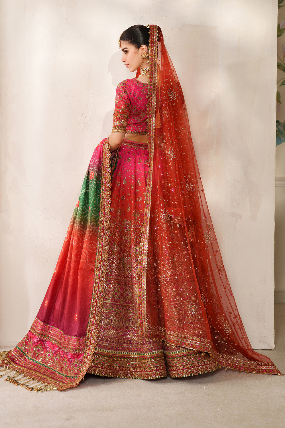 EMBROIDERED SILK CH14-03 UNSTITCHED - Lehnga