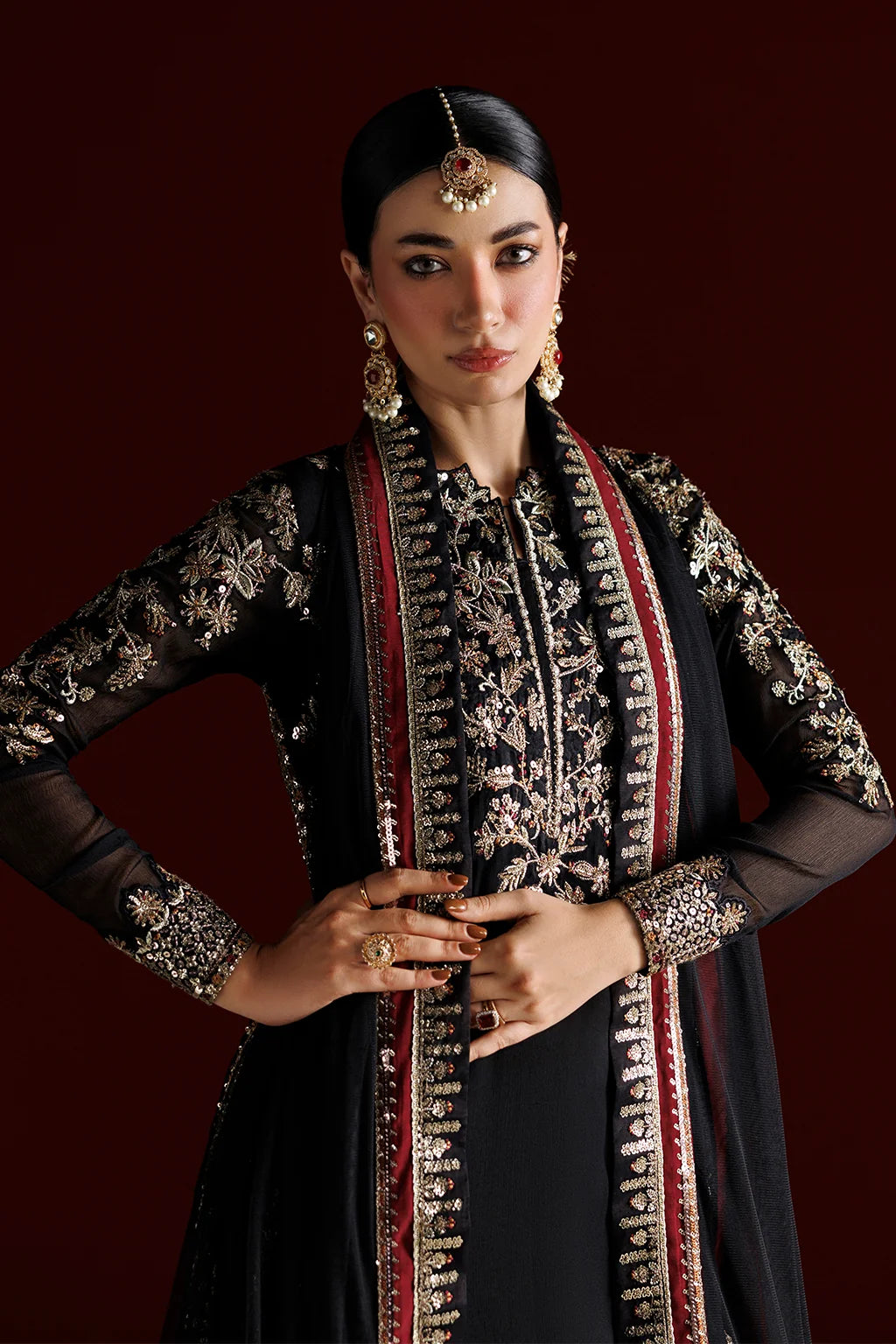 CC-107 EMBROIDERED CHIFFON
