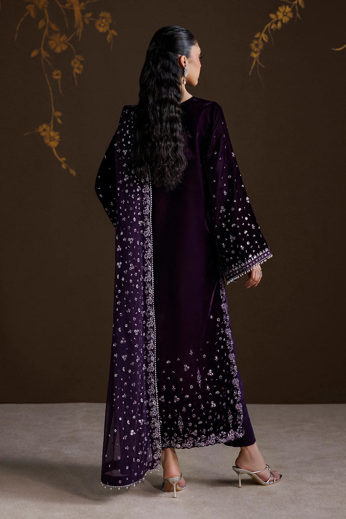 EMBROIDERED VELVET UF-4546