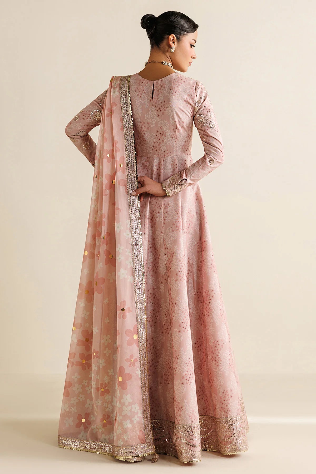 EMBROIDERED RAW SILK UR-7067