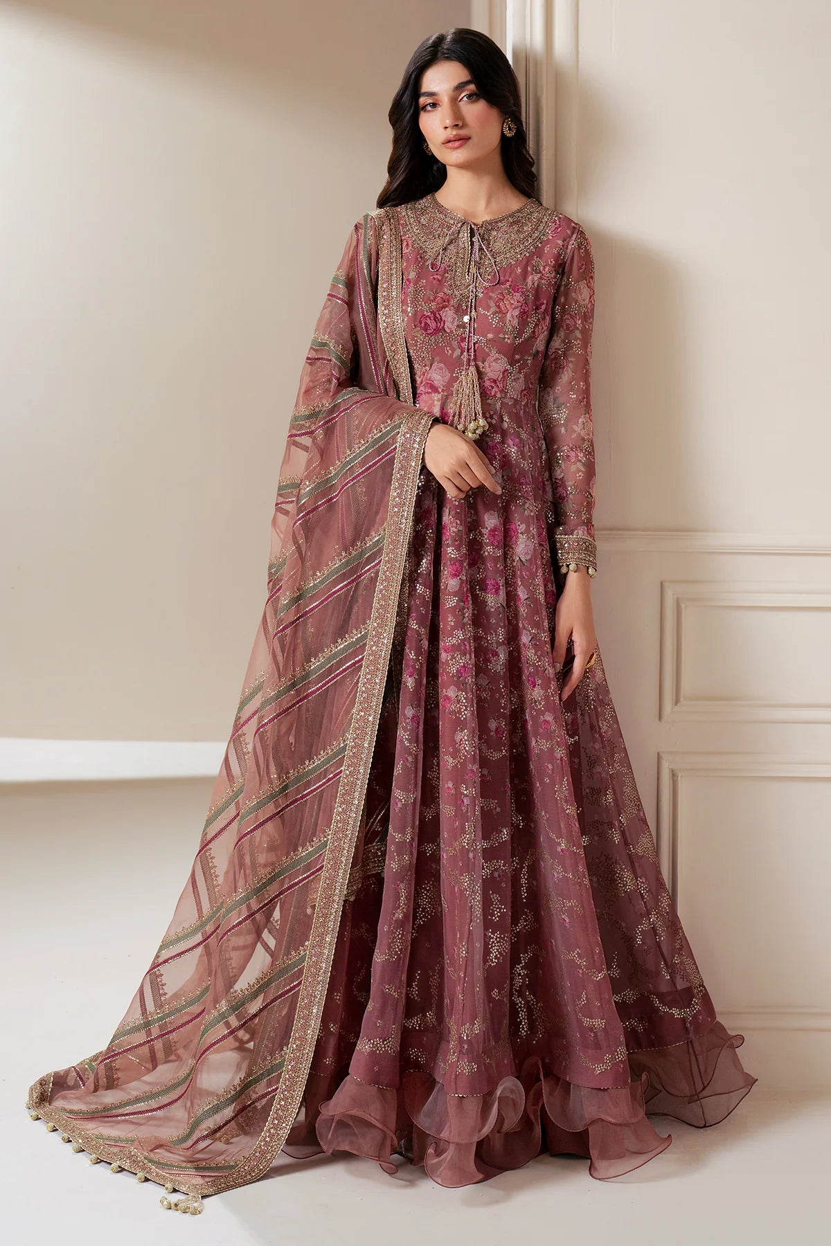 EMBROIDERED CHIFFON UC-3064