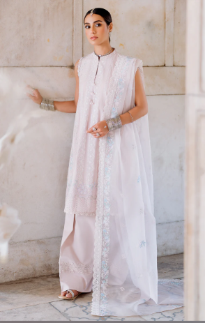 HUSHED MAUVE-3PC EMBROIDERED LAWN SUIT