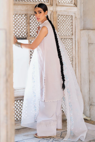 HUSHED MAUVE-3PC EMBROIDERED LAWN SUIT