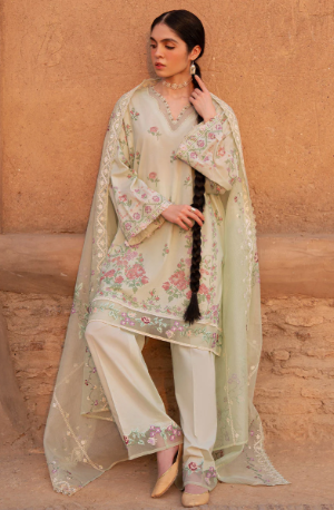 CITRINE AURA-3PC PRINTED LAWN SUIT