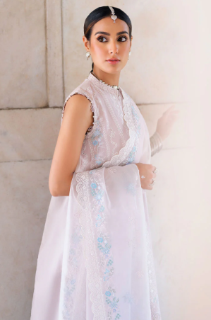 HUSHED MAUVE-3PC EMBROIDERED LAWN SUIT