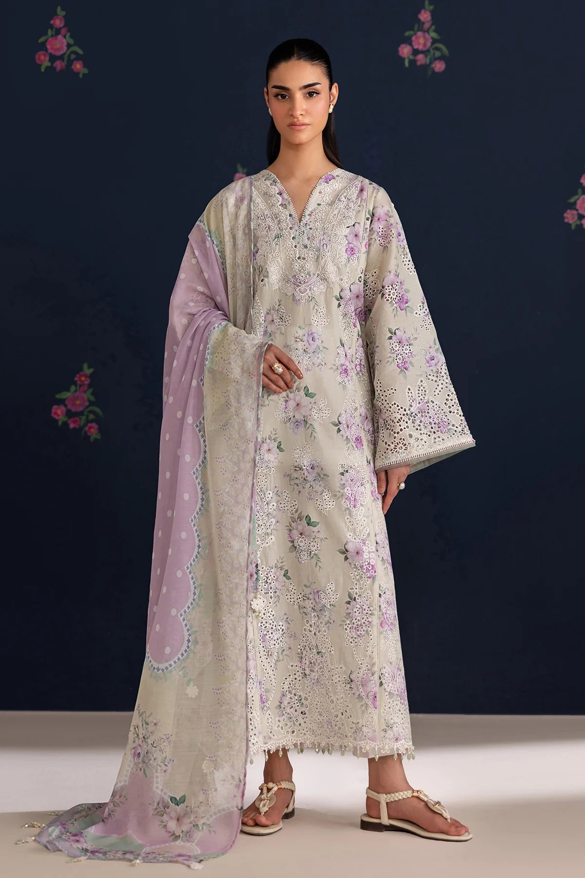EMBROIDERED LAWN UF-4470