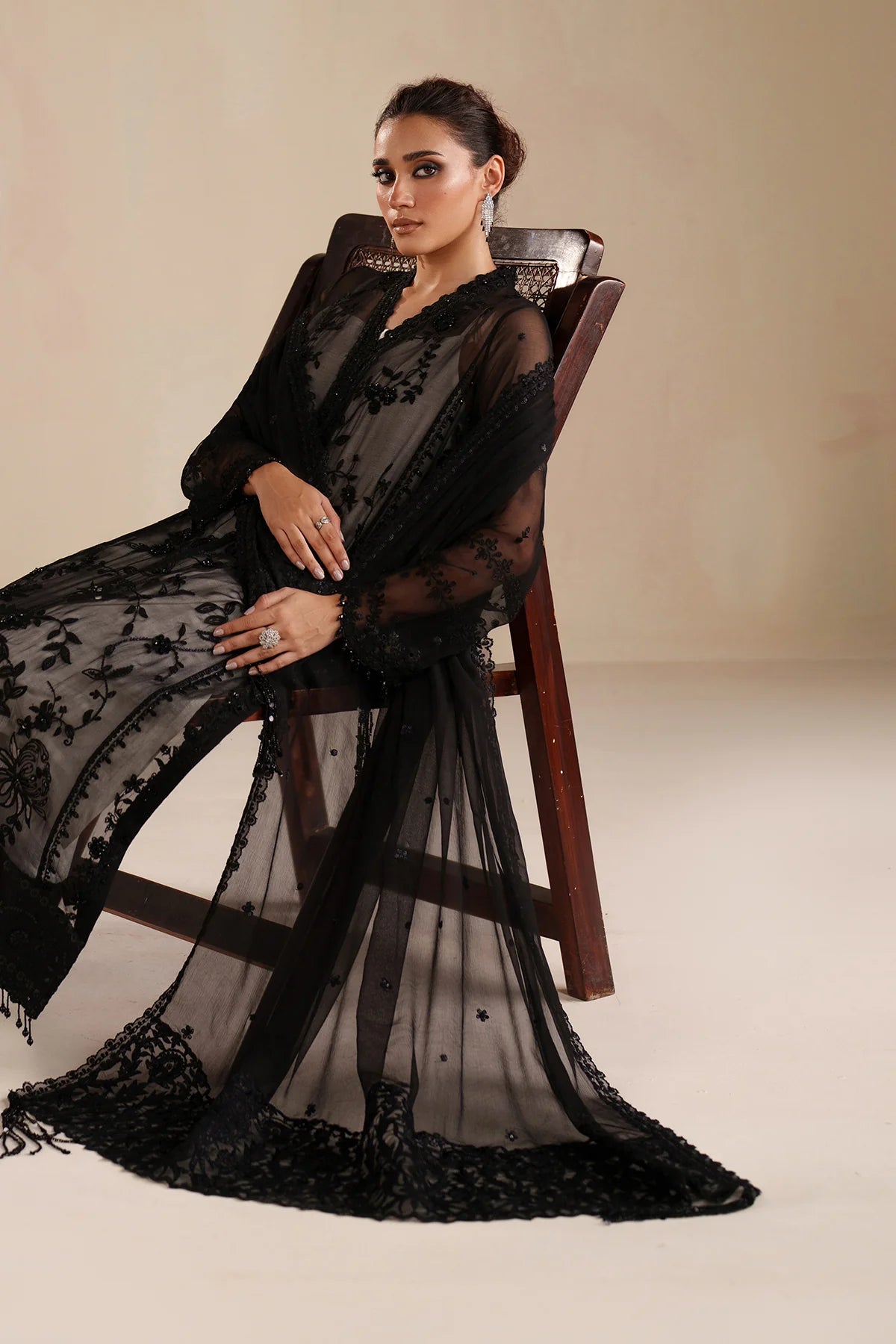 EMBROIDERED CHIFFON UF-4365