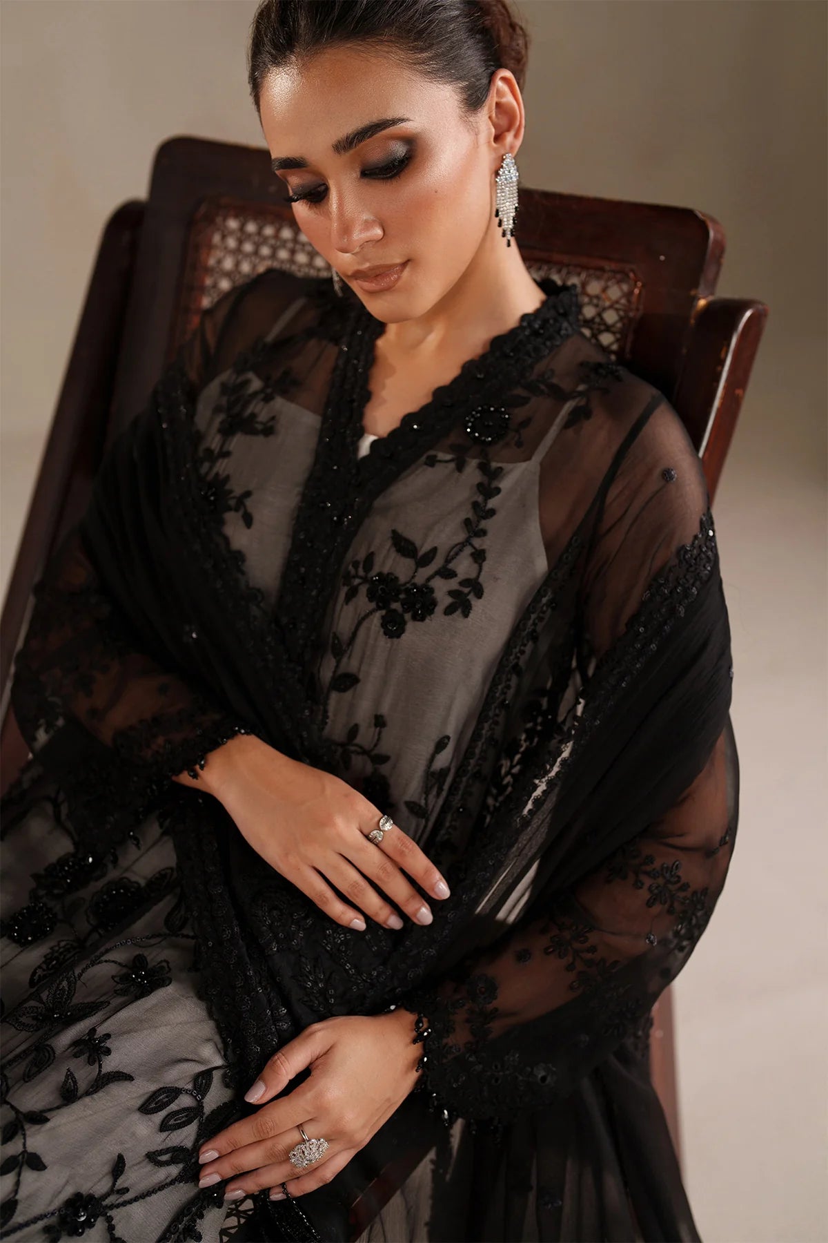 EMBROIDERED CHIFFON UF-4365