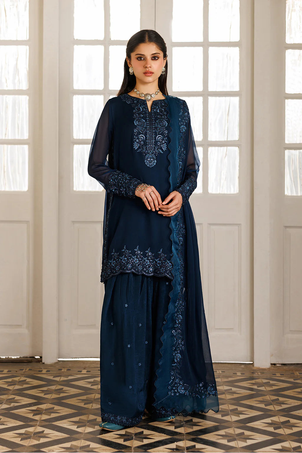 CC-94 EMBROIDERED CHIFFON