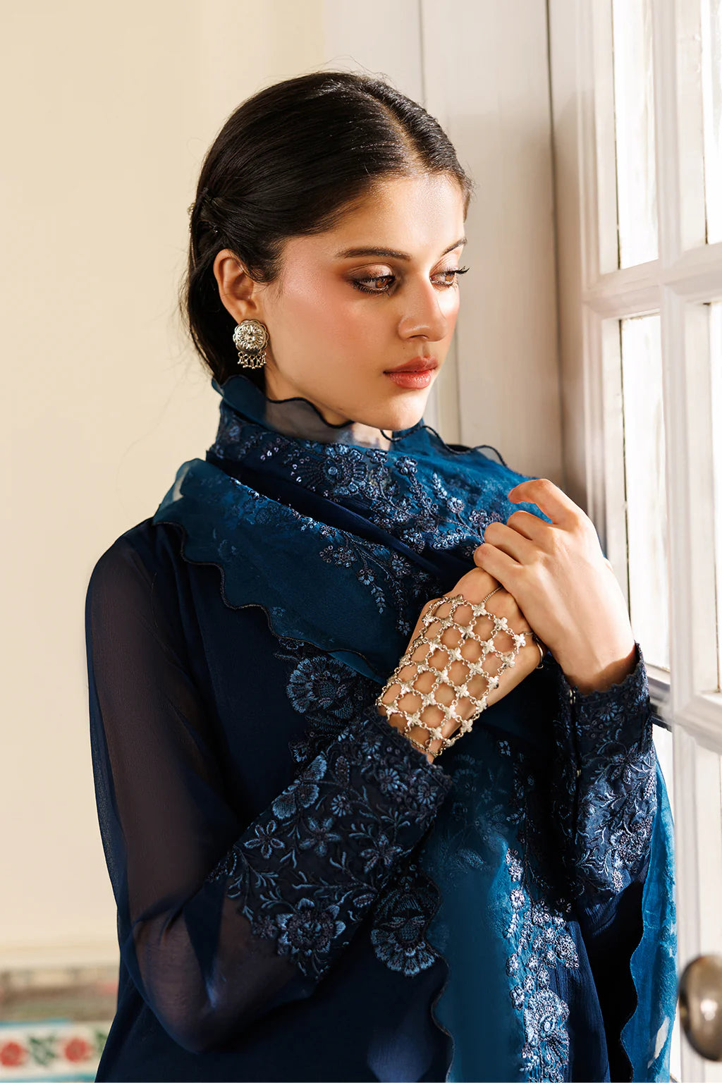 CC-94 EMBROIDERED CHIFFON