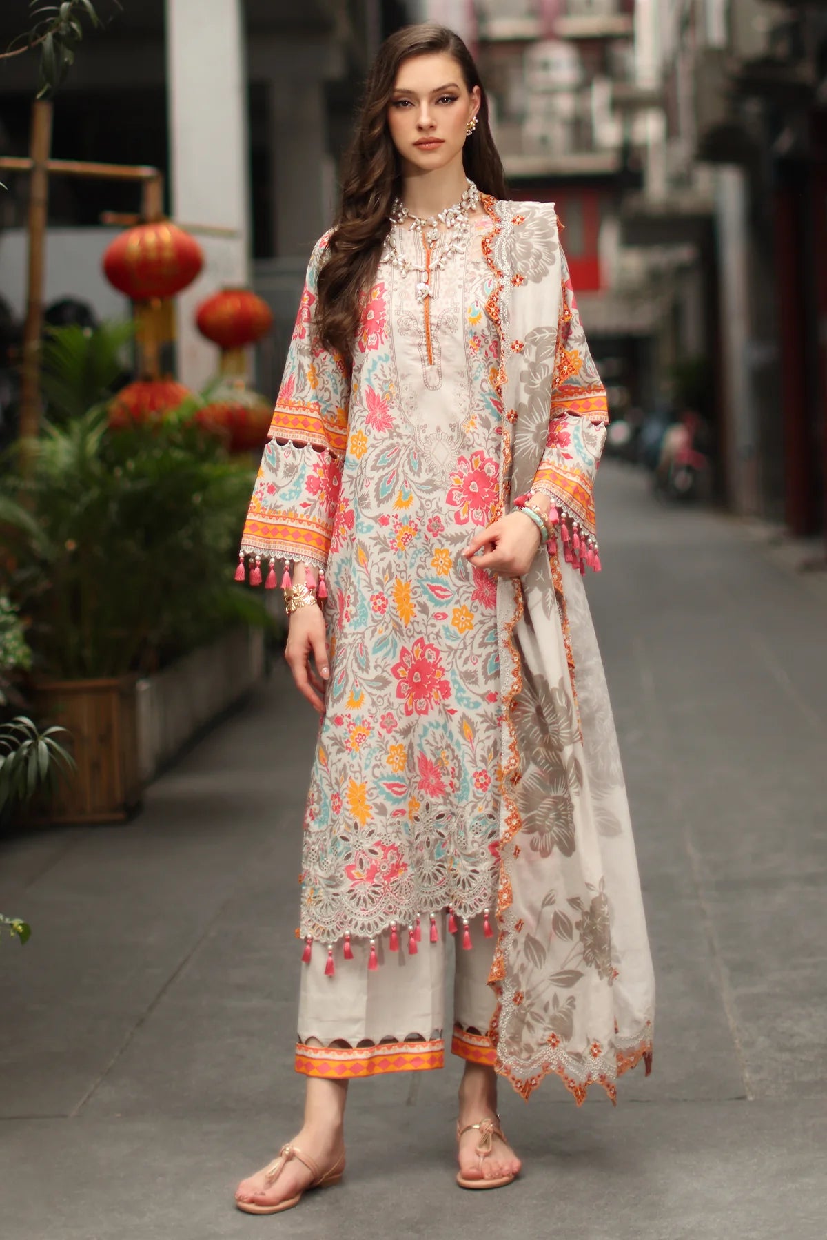 3-PC UNSTITCHED LAWN COLLECTION CS6-08