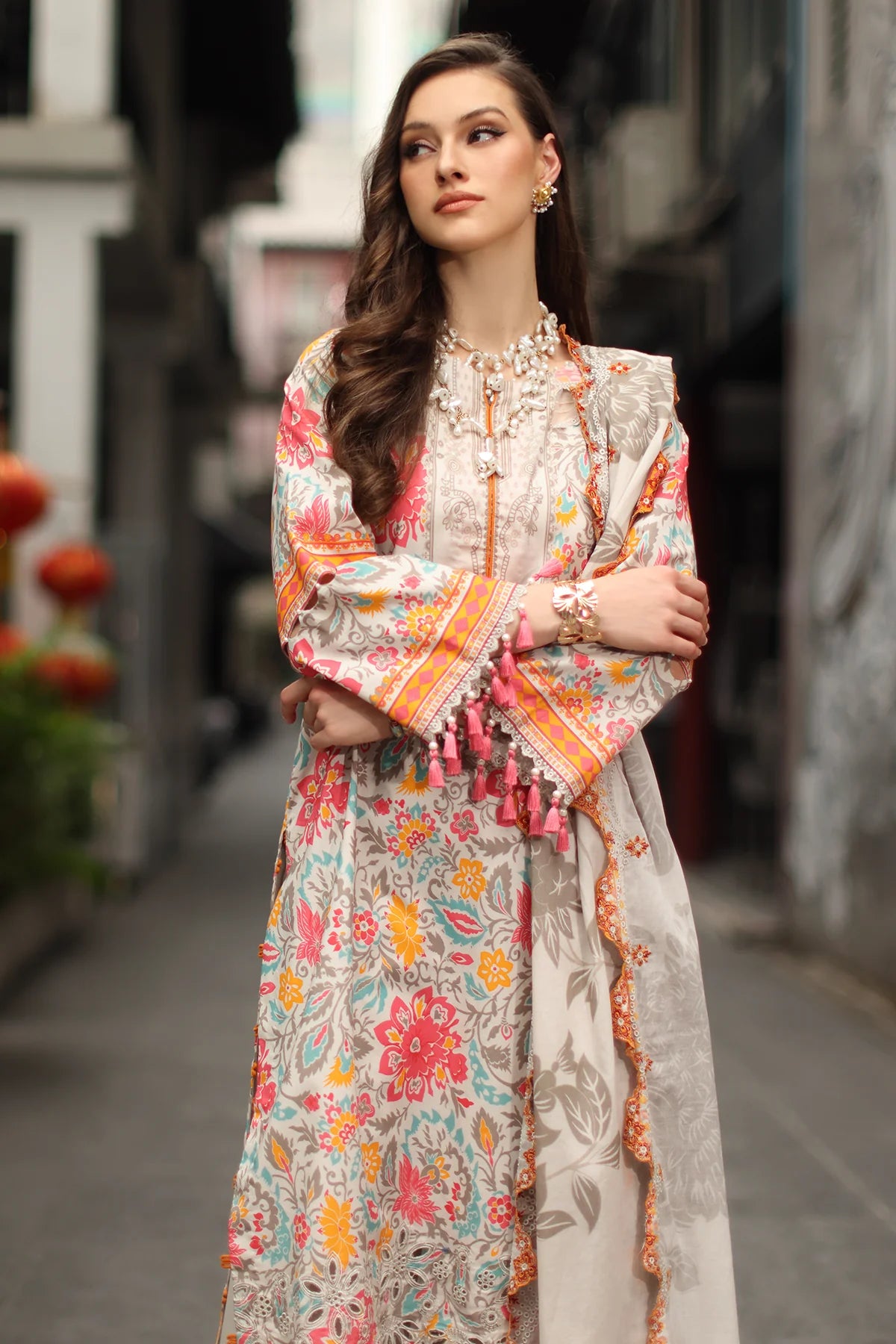 3-PC UNSTITCHED LAWN COLLECTION CS6-08