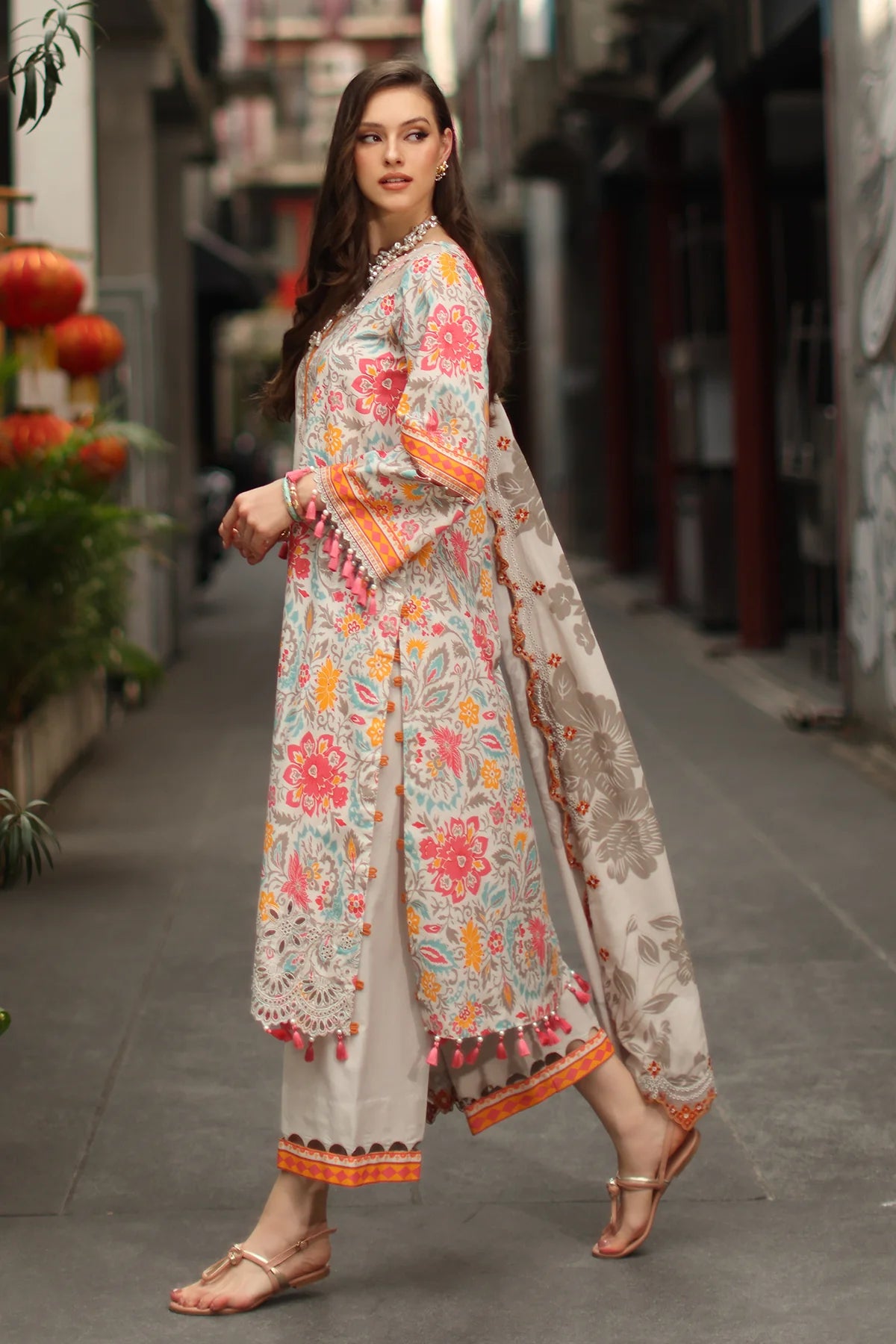 3-PC UNSTITCHED LAWN COLLECTION CS6-08