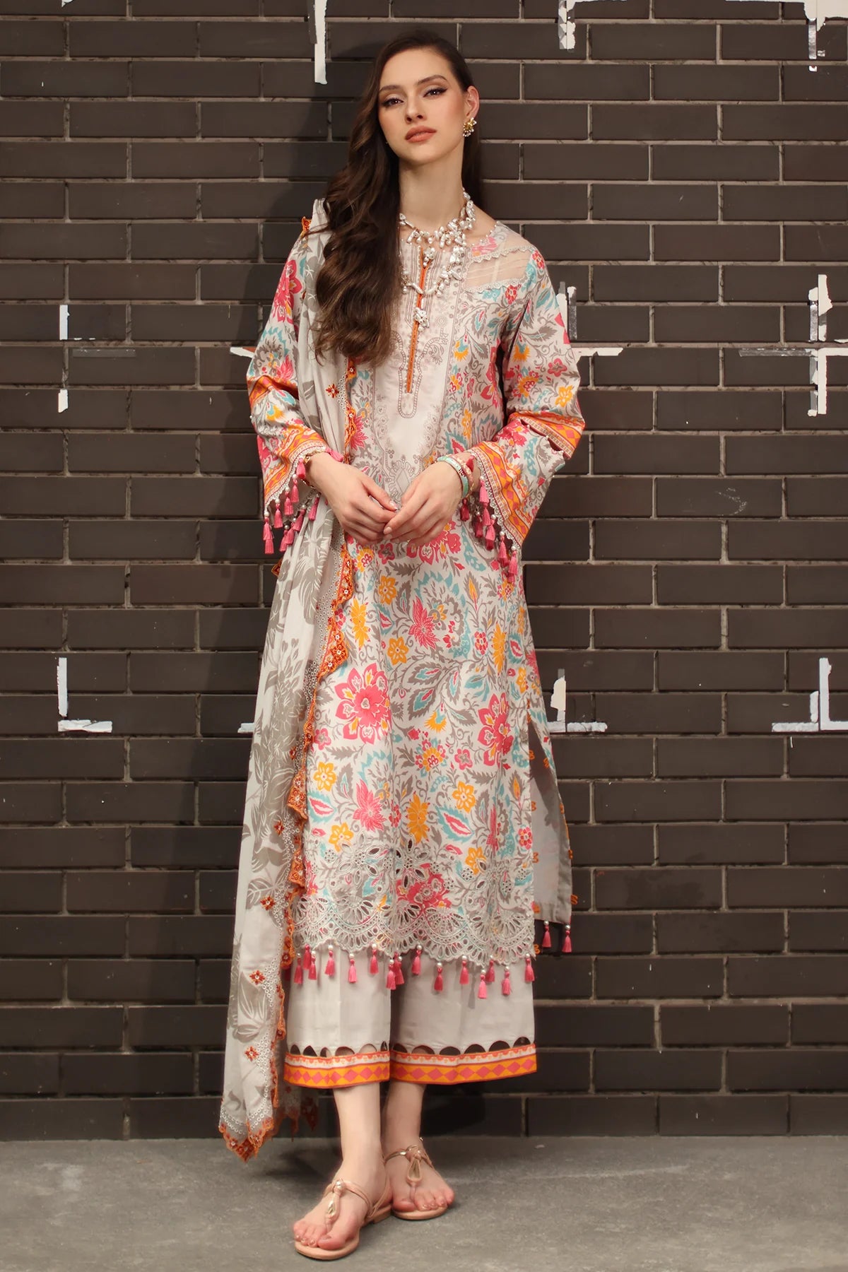 3-PC UNSTITCHED LAWN COLLECTION CS6-08