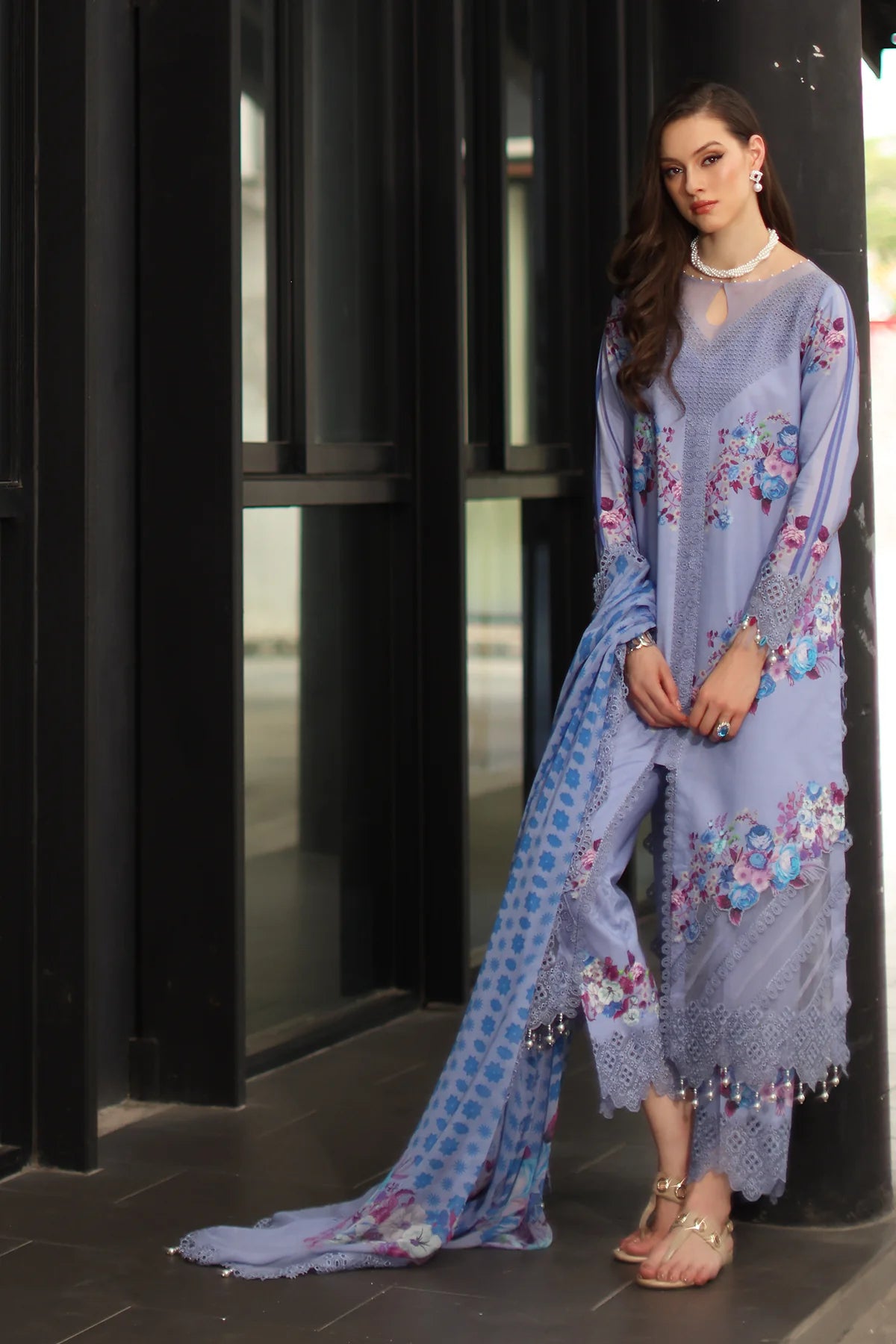 3-PC UNSTITCHED LAWN COLLECTION CS6-09