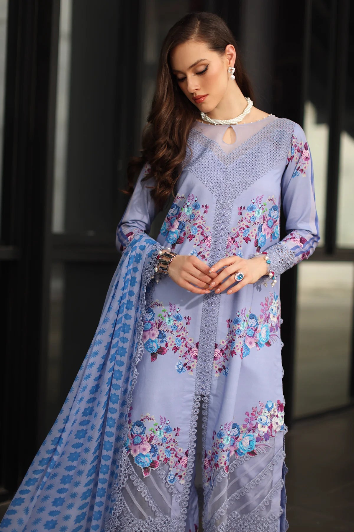 3-PC UNSTITCHED LAWN COLLECTION CS6-09