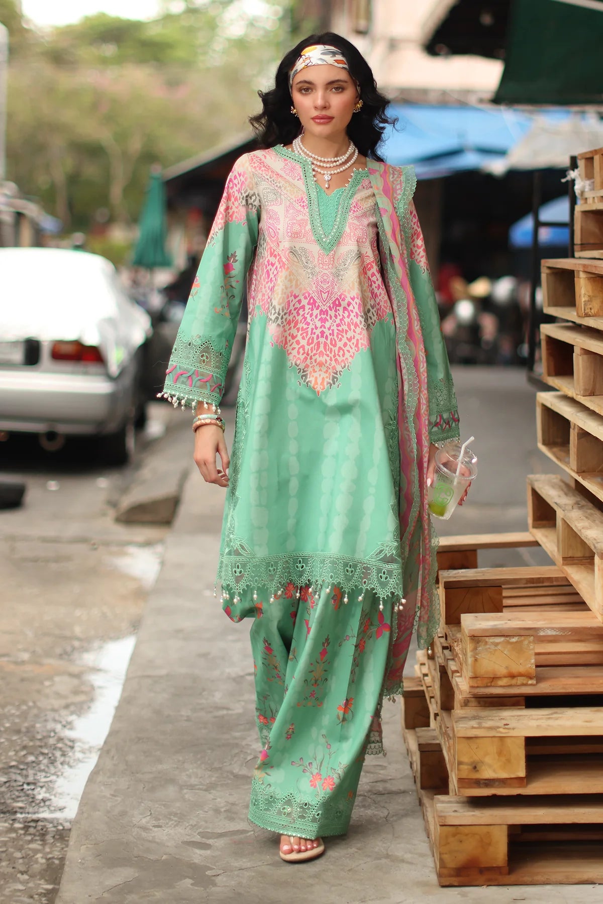 3-PC UNSTITCHED LAWN COLLECTION CS6-05