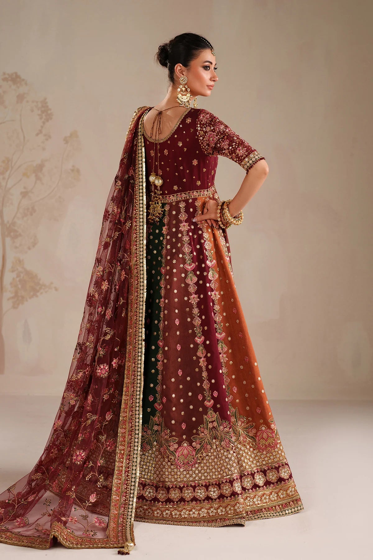 EMBROIDERED RAW SILK UF-4366