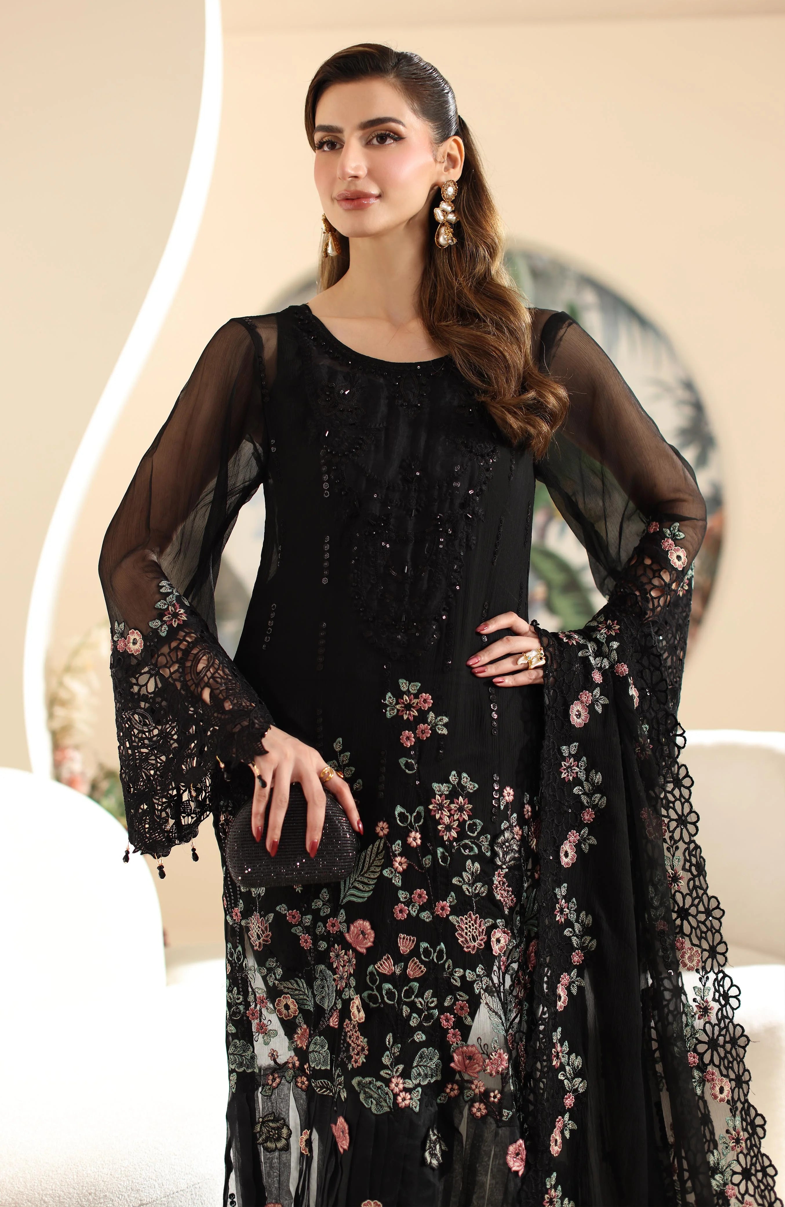 ELOR -3 Piece Unstitched Formal-AZF-25-03