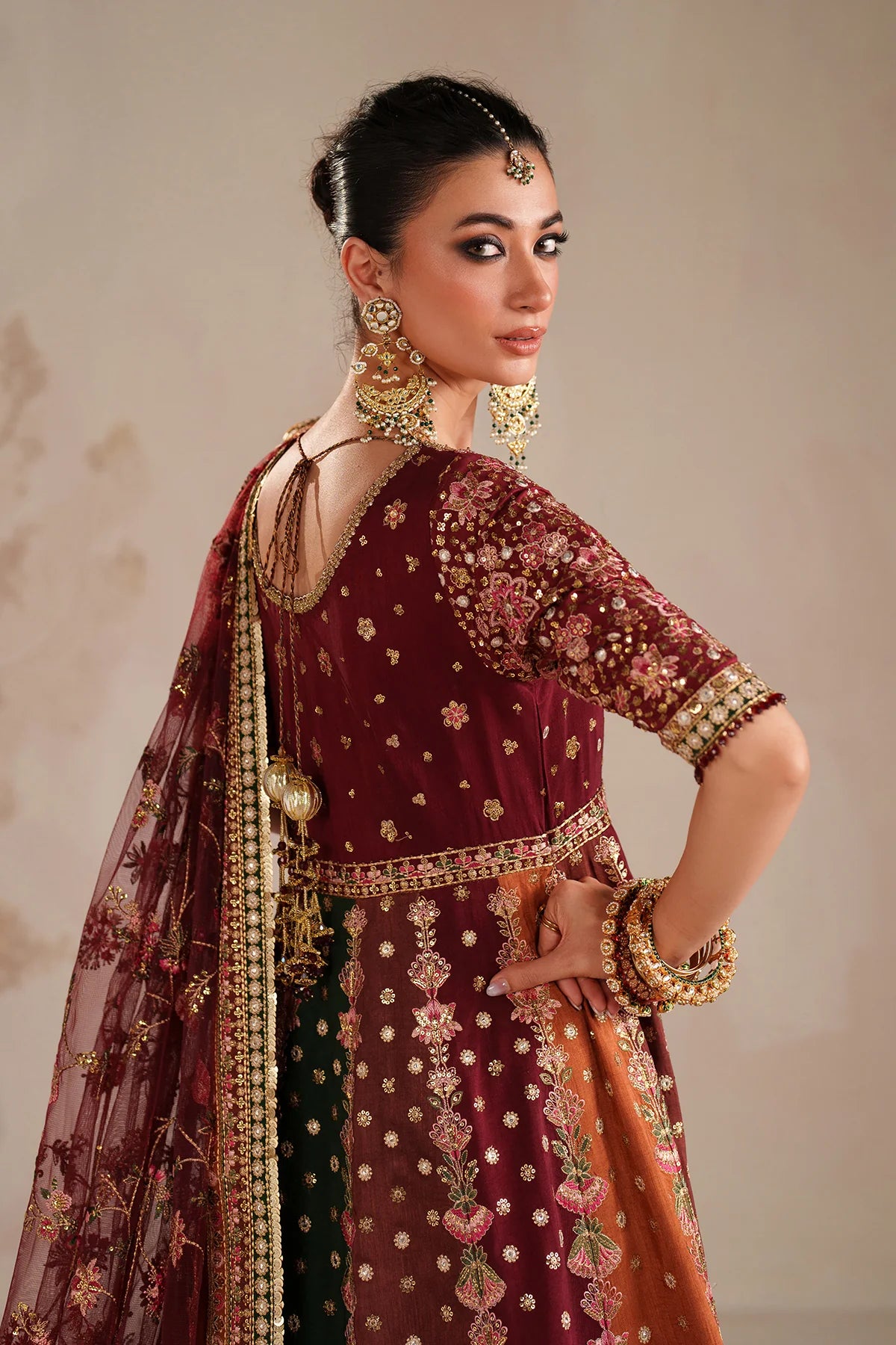 EMBROIDERED RAW SILK UF-4366