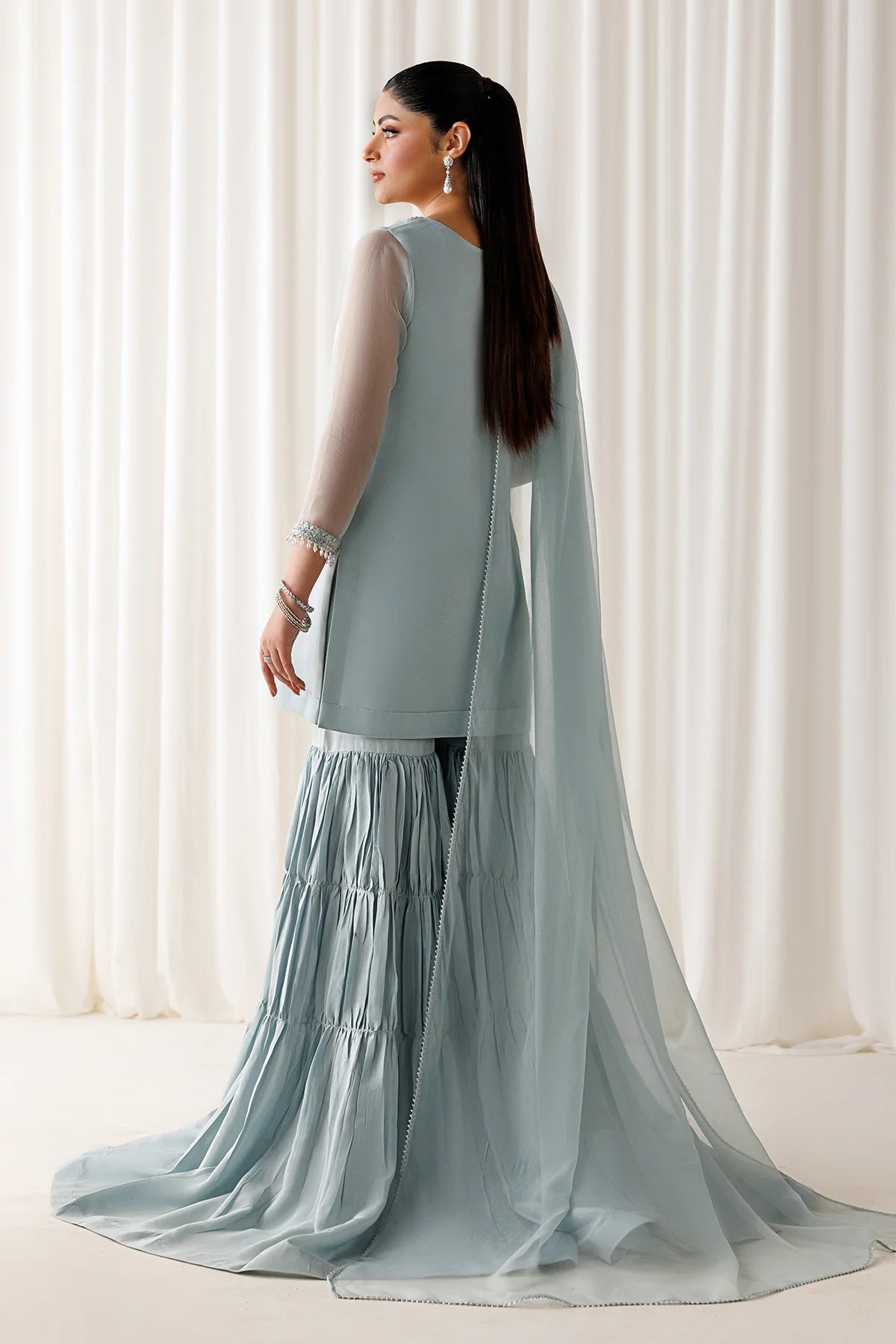 EMBROIDERED CHIFFON EN-1294